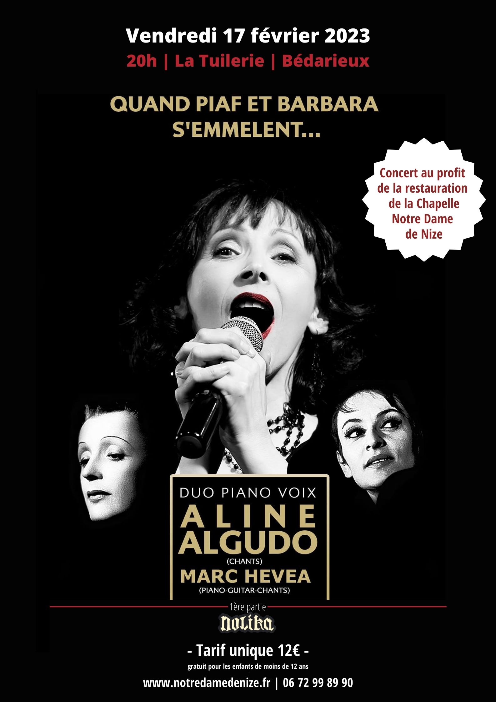 Concert Aline Algudo Vendredi 17 février 2023 20h La Tuilerie Bédarieux
